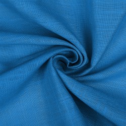 Ткань льняная 190 г/м  лен 40%, вискоза 60% шир.140 см арт.TBY.Li.1002.45 цв.45 океан уп.5м