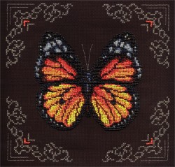 Набор для вышивания KLART арт. 8-113 Рыжая бабочка 19/5х19/5 см упак
