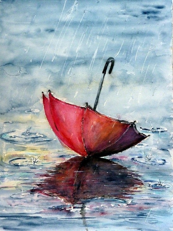 Картины по номерам Molly арт.KH1006 Красный зонтик 15х20 см