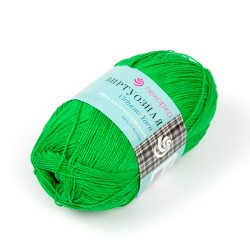 Пряжа для вязания ПЕХ "Виртуозная" (100% мерсеризованный хлопок) 5х100г/333м цв.434 зеленый