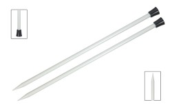 45201 Knit Pro Спицы прямые Basix Aluminum 2,5мм/25см, алюминий, серебристый 2 шт.