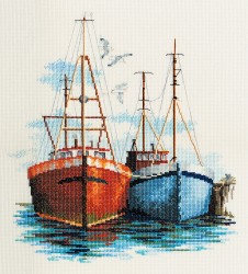 Набор для вышивания DERWENTWATER DESIGNS арт.SEA03 Fish Quay 28х31 см