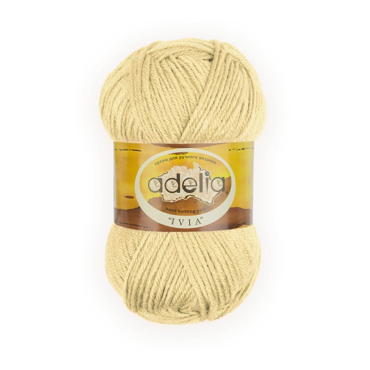 Пряжа ADELIA IVIA (100% акрил) 4х62,5г/150м цв.445 т.кремовый