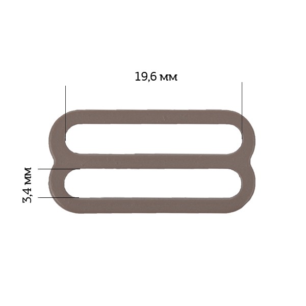 Пряжка регулятор для бюстгальтера металл ARTA.F.2661 19мм цв.1645 шиншилла, уп.50шт