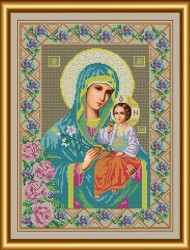 Набор для вышивания бисером GALLA COLLECTION арт.И 004 Икона Божией Матери Неувядаемый цвет 31х42 см
