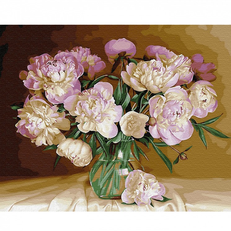 Картины по номерам Molly арт.KH0679 Бузин. Букет в теплых тонах (28 цветов) 40х50 см