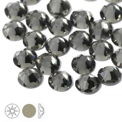 Стразы холодной фиксации Xirius 8+8 граней SS16 (3,8-4,0 мм) арт.NH16-12 цв.Black Diamond, уп.100шт