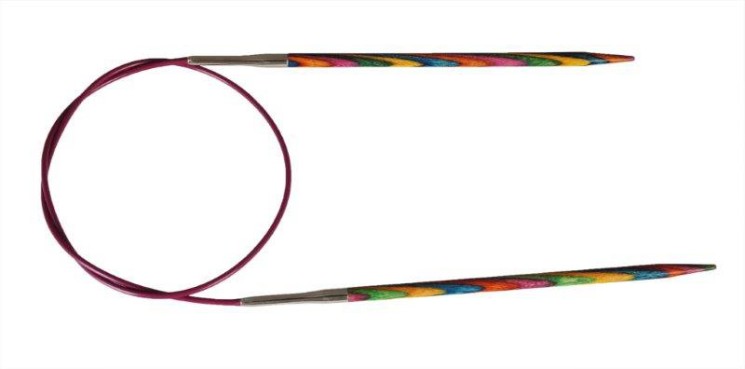 21359 Knit Pro Спицы круговые Symfonie 8мм/100см, дерево, многоцветный