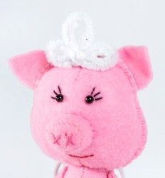 Набор для изготовления текстильной игрушки из фетра арт.ПФД-1064 "Свинка Балеринка" 14,5 см