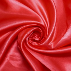 Ткань атлас-сатин 70 г/м 100% полиэстер шир.148 см арт.Р.15065.04 цв.04 красный уп.25м