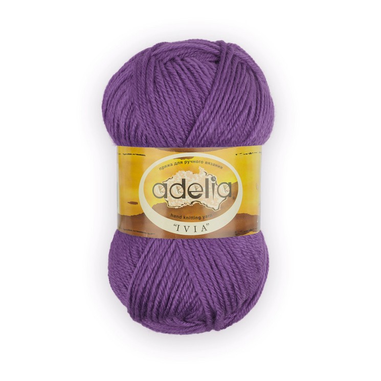 Пряжа ADELIA IVIA (100% акрил) 4х62,5г/150м цв.448 фиолетовый
