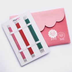 47422 Knit Pro Набор чулочных спиц для вязания 20см Zing, алюминий, 6 видов (новый дизайн арт.47402)
