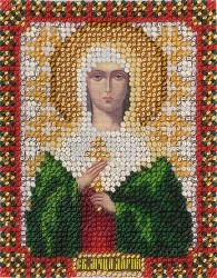 Набор для вышивания PANNA арт. CM-1217 Икона Святой мученицы Дарьи 8,5х10,5 см
