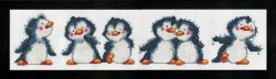 Набор для вышивания DESIGN WORKS арт.3253 Пингвиний ряд 10х46 см