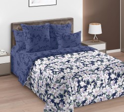 Ткань Перкаль 110 г/м 100% хлопок шир.235 см арт.D.661491П255 цв.синий рул.33м (±5м)