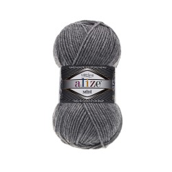 Пряжа для вязания Ализе Superlana midi (25% шерсть, 75% акрил) 5х100г/170м цв.021 серый