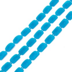 Тесьма пластиковая арт.TBY A2014-02 цв.5 голубой разм.8х13мм уп.9.14м