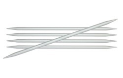 45102 Knit Pro Спицы чулочные Basix Aluminum 2,5мм/15см, алюминий, серебристый 5 шт.