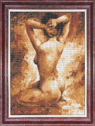 Рисунок на ткани КАРОЛИНКА арт. КБЛ(Э)-3048 Натурщица 26х35 см