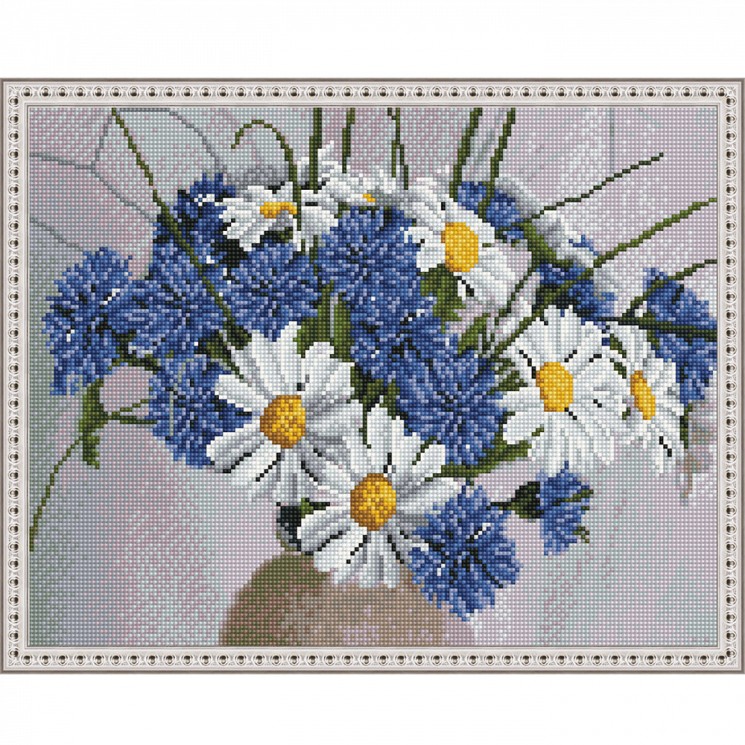 Картины мозаикой Molly арт.KM0204 Июльский букет (27 Цветов) 40х50 см