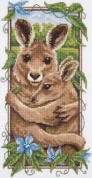 Набор для вышивания PANNA арт. J-1971 Рыжие кенгуру 15,5х26,5 см