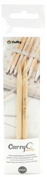 Tulip Спицы съемные "CarryC Long" арт.CTMM-35 6мм / 12см, натуральный бамбук, уп.2шт