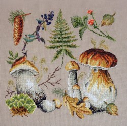 Набор для вышивания МАРЬЯ ИСКУСНИЦА арт.04.012.03 Белые грибы 30х30 см