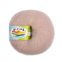 Пряжа ALPINA MEGHAN (73% кид мохер, 27% нейлон) 4х50г/390м цв.08 гр. розовый