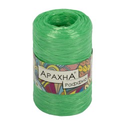 Пряжа ARACHNA Raffia (100% полипропилен) 5х50г/200м цв.20 зеленый