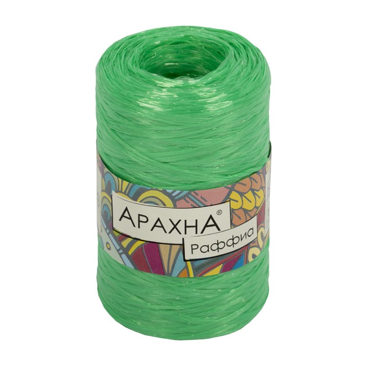 Пряжа ARACHNA Raffia (100% полипропилен) 5х50г/200м цв.20 зеленый