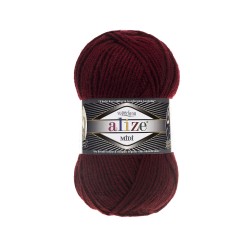 Пряжа для вязания Ализе Superlana midi (25% шерсть, 75% акрил) 5х100г/170м цв.057 бордовый