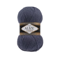 Пряжа для вязания Ализе LanaGold (49% шерсть/ 51% акрил) 5х100г/240м цв.381 морская волна упак (1 упак)