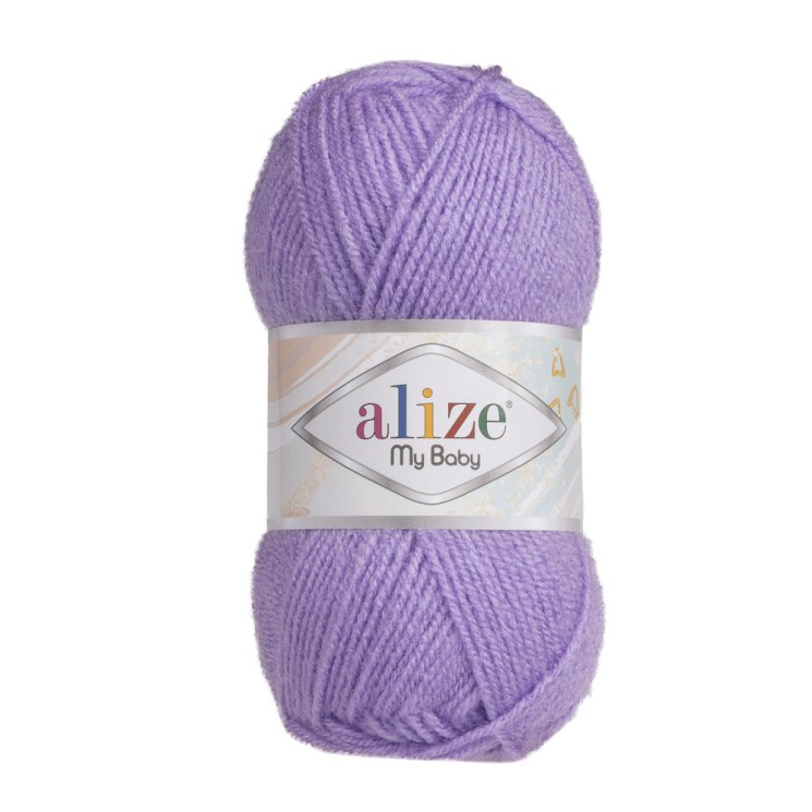 Пряжа для вязания Ализе My Baby (100% акрил) 5х50г/150м цв.247 сиреневый