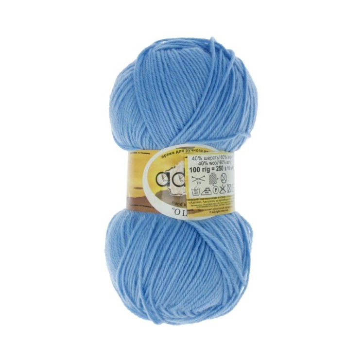 Пряжа ADELIA OLIVIA (60% акрил, 40% шерсть) 5х100г/250м цв.14 голубой