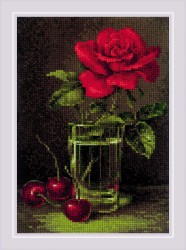 Набор для вышивания РИОЛИС арт.2123 Роза и черешня 15х21 см