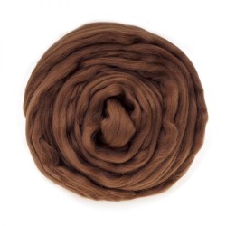 Шерсть для валяния ТРО "Гребенная лента" (100%полутонкая шерсть) 100г цв.0860 древесный