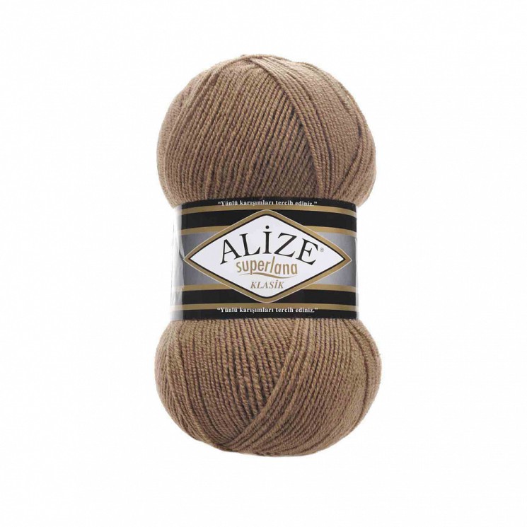Пряжа для вязания Ализе Superlana klasik (25% шерсть, 75% акрил) 5х100г/280м цв.466 оливковый