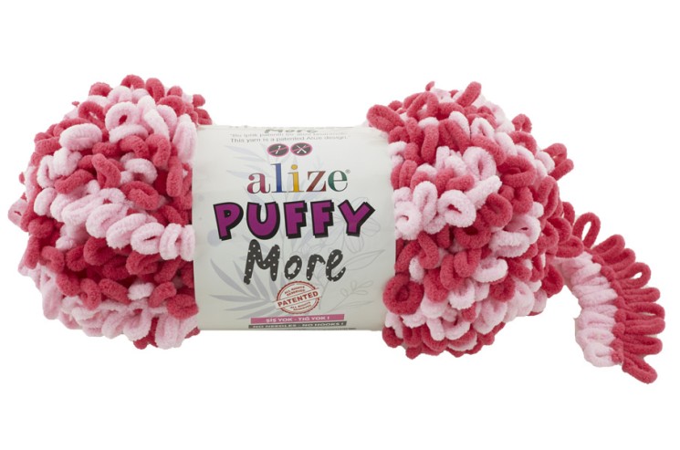 Пряжа для вязания Ализе Puffy More (100% микрополиэстер) 2х150г/11,5м цв.6274