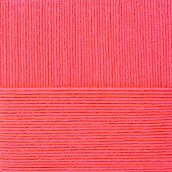 Пряжа для вязания ПЕХ "Народная" (30% шерсть, 70% акрил) 5х100г/220м цв.058 коралл