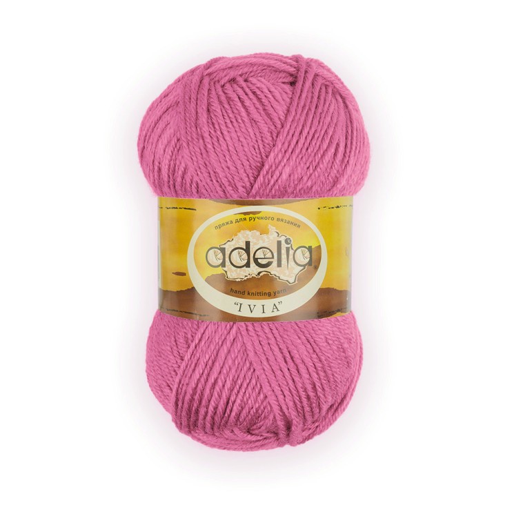 Пряжа ADELIA IVIA (100% акрил) 4х62,5г/150м цв.453 бл.розовый