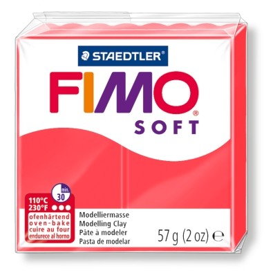 FIMO Soft полимерная глина, запекаемая в печке, уп. 56г цв.фламинго арт.8020-40