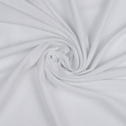 Ткань Вискоза трикотаж, 210г/м 95% виск 5%лайк шир.185см арт.ШН-210955-01 цв.белый рул.50-75м (1кг-2,5м)
