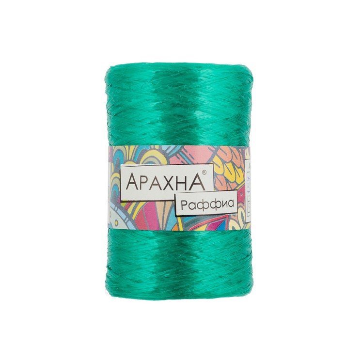 Пряжа ARACHNA Raffia (100% полипропилен) 5х50г/200м цв.22 т.зеленый