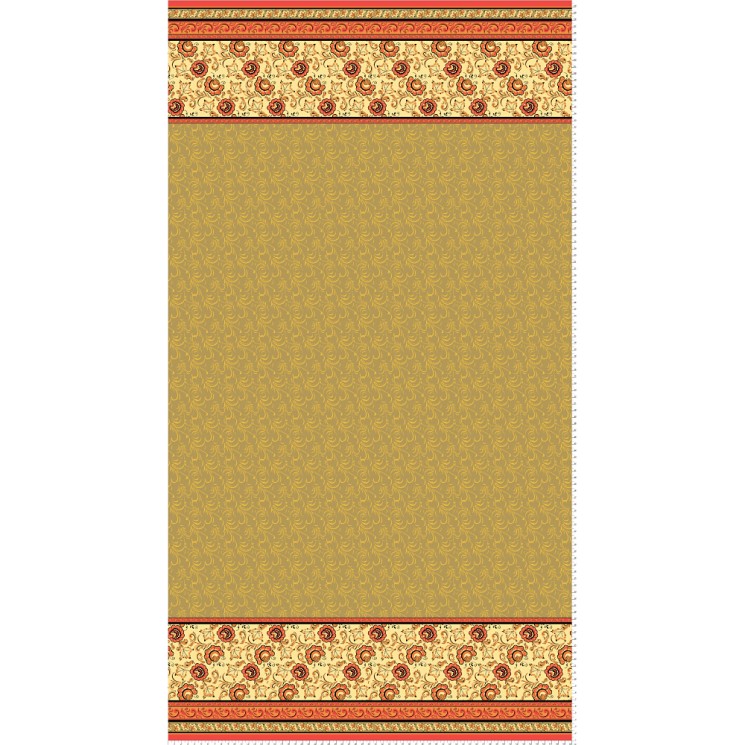 Ткань для пэчворка PEPPY Русские Традиции Панель 110 г/м  100% хлопок цв.РТ-06 зеленый, бежевый уп.60х110 см