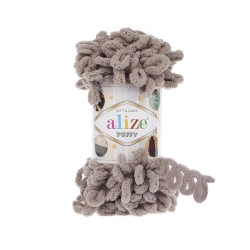 Пряжа для вязания Ализе Puffy (100% микрополиэстер) 5х100г/9.5м цв.268 молочно-бежевый