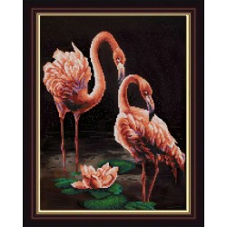 Рисунок на ткани (Бисер) КОНЁК арт. 9835 Фламинго 29х39 см