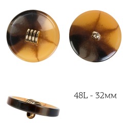 Пуговицы пластик TBY.J.1857 цв.02 коричневый 48L-32мм, на ножке, 36шт