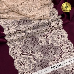 Кружево-стрейч KRUZHEVO арт.TBY.L838 шир.180мм цв.19 бежевый уп.3м