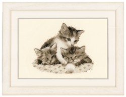 Набор для вышивания VERVACO арт.PN-0148985 Три маленьких котенка 23х20 см