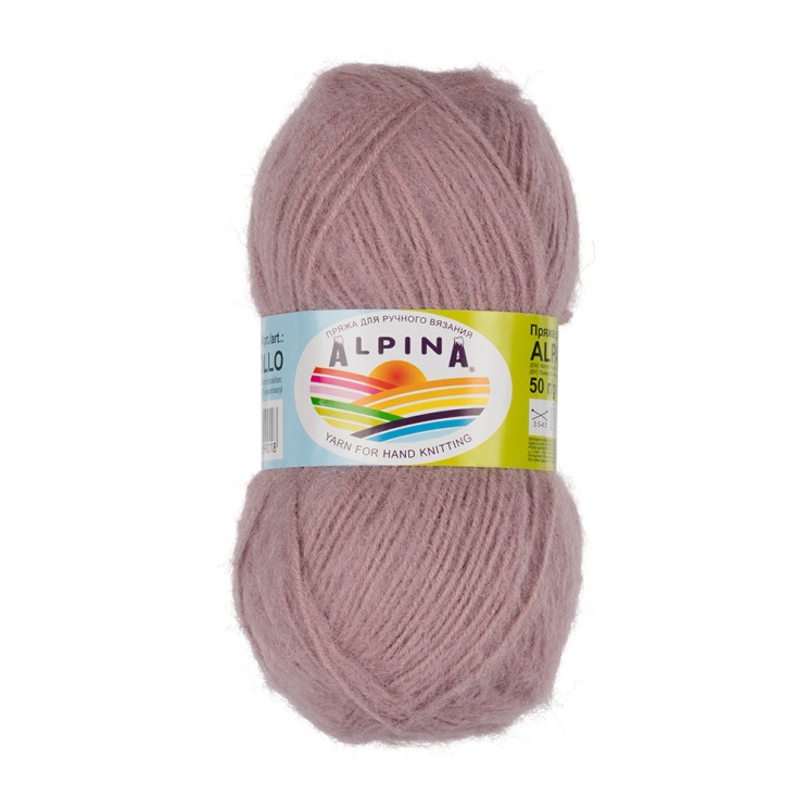 Пряжа ALPINA ALPACA POLLO (80% альпака, 20% акрил) 4х50г/125м цв.03 пыльно-розовый